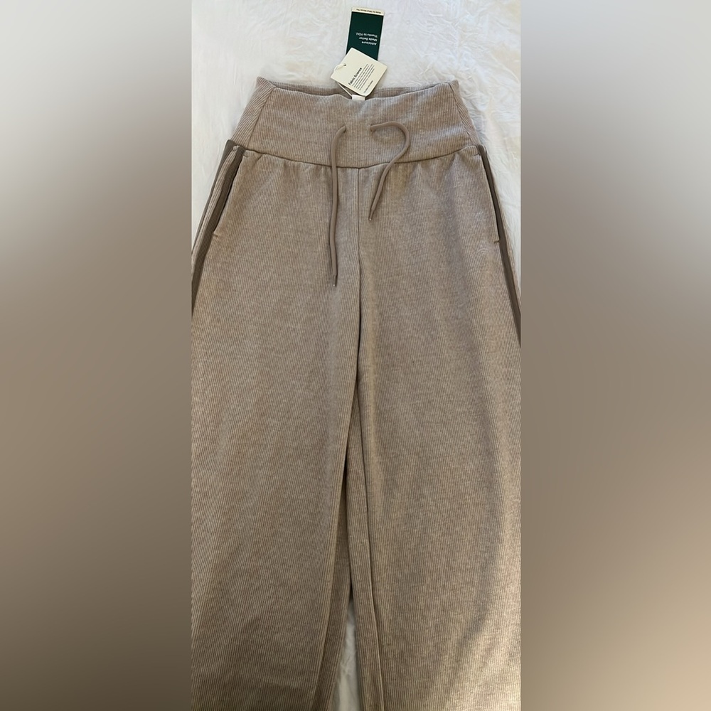 Halara Tan Wide Leg Drawstring Lounge Pants Size S